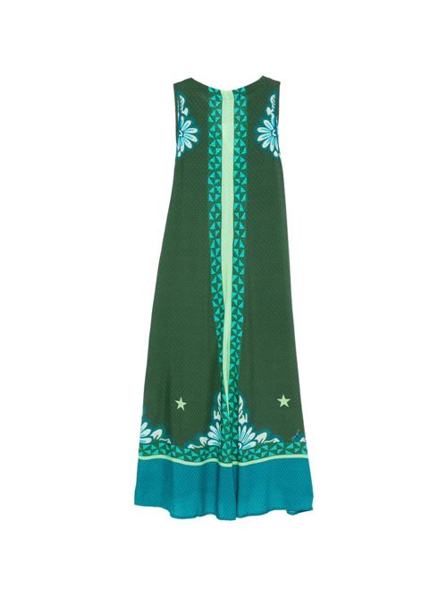 Abito lungo donna Pin-Up Stars stampa tartaruga verde PIN-UP Stars | PG202A025